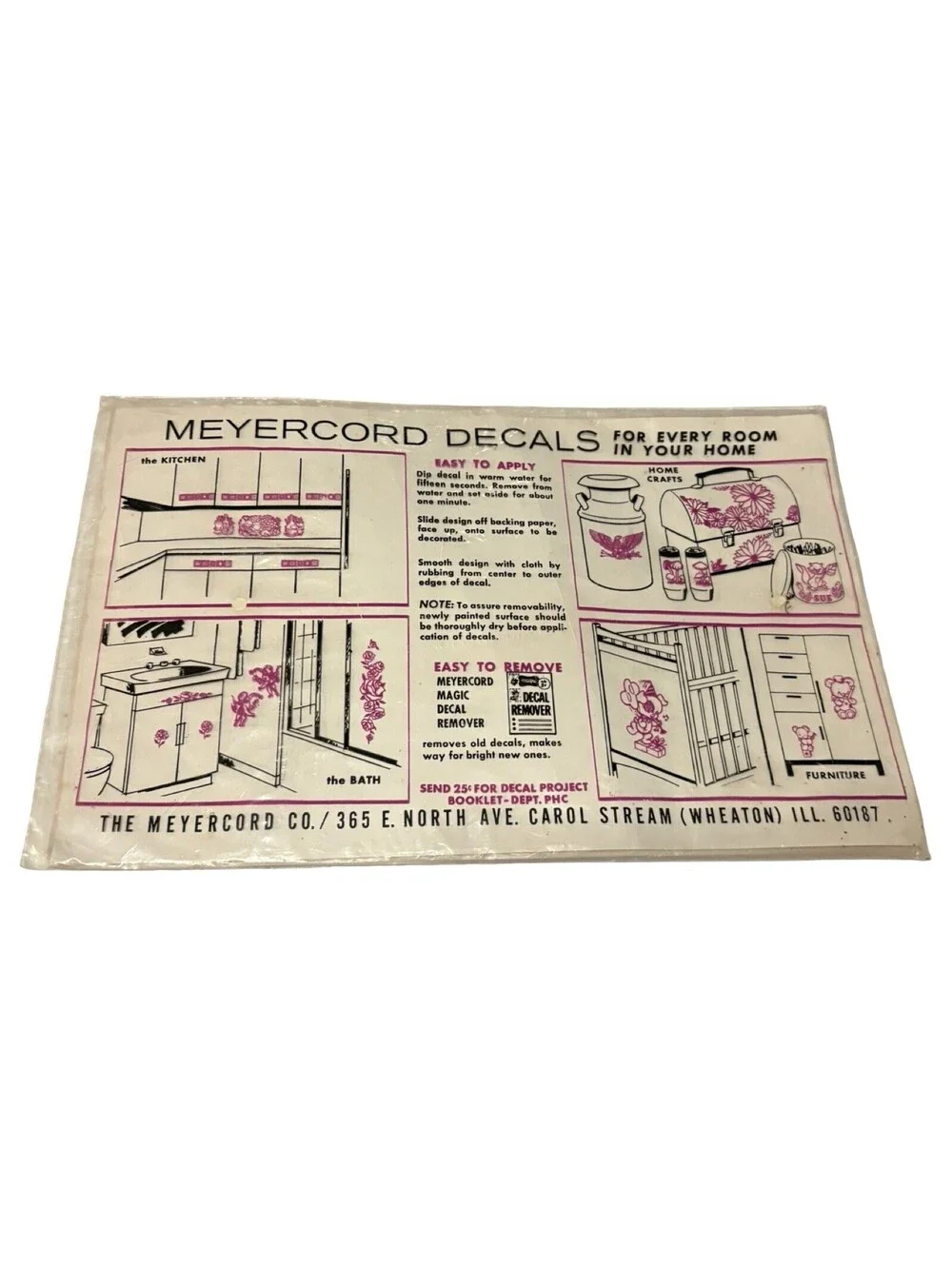 Vintage Meyercord Decals. RAGGEDY DOLLS  1536-B 7 Decals/Ephemera